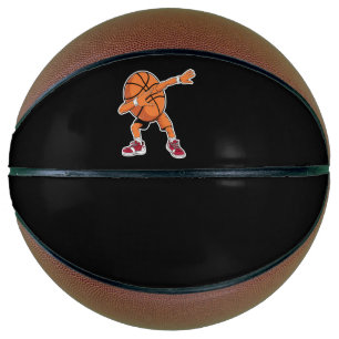 Dabende basketbal bal grappige sportspeler 