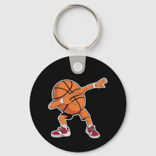 Dabende basketbal bal grappige sportspeler  sleutelhanger