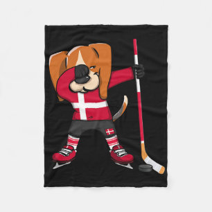 Dabende Beagle Denemarken IJshockeyliefhebbers Jer Fleece Deken