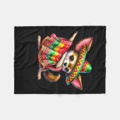 Dabende Chihuahua Cinco De Mayo Mexicaanse Kindere Fleece Deken (Voorkant (Horizontaal))