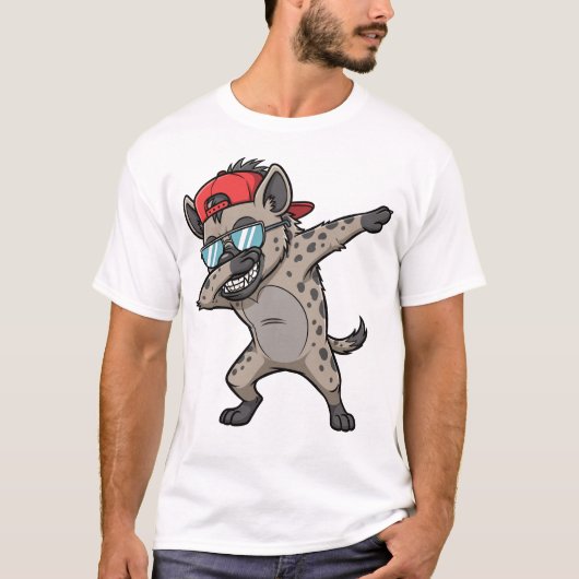 Dabende Hyena Grappig Schattig Dab Dans T-shirt (Voorkant)