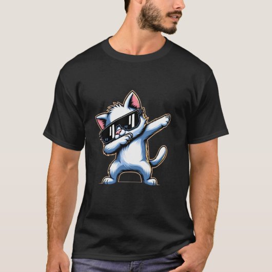 Dabende Kat Grappig Koel Dab Dans Kattenliefhebber T-shirt (Voorkant)