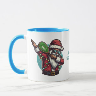 Dabende Kerstman Pickleballer Kerst T-shirt Sport Mok
