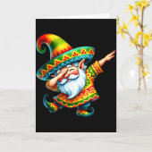 Dabende Mexicaanse Gnome Hoed Cinco De Mayo Feest Kaart (Gele Bloem)