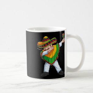Dabende Mexicaanse Man Poncho Sombrero Cinco De Ma Koffiemok