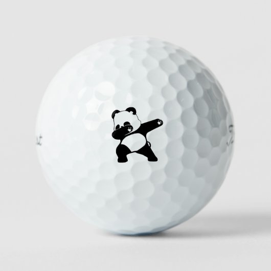 Dabende Panda  Golfballen (Voorkant)