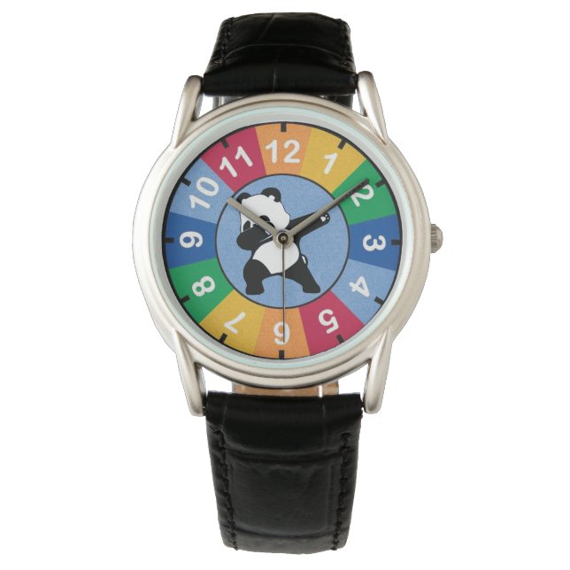 Dabende Panda   Horloge (Voorkant)