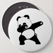 Dabende Panda  Ronde Button 6,0 Cm (Voorkant /achterkant)