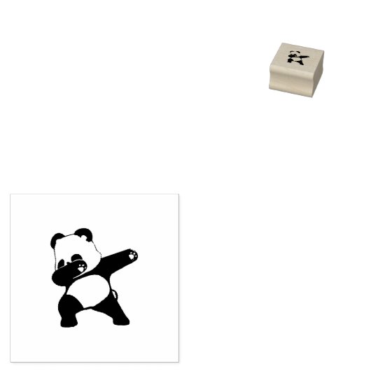Dabende Panda  Rubberstempel (Gestempeld)