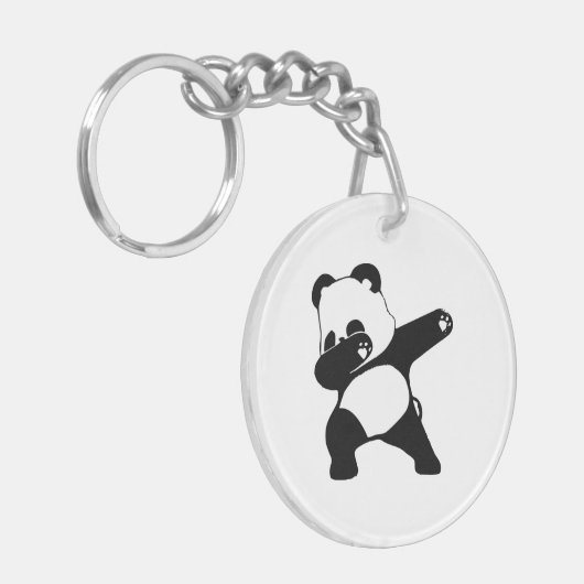 Dabende Panda  Sleutelhanger (Voorkant Links)