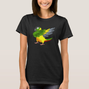 Dabende Papegaai I Geelzijdige Groene Wang Conure T-shirt