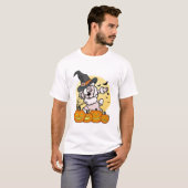 Dabende Poodle Halloween T-shirt (Voorkant volledig)
