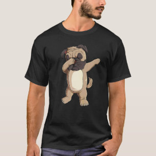 Dabende Pug Jongens Meisjes Schattige Hond Dab Dan T-shirt