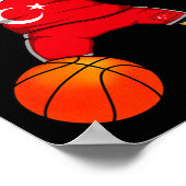 Dabende Rottweiler Turkije Jersey Turkse Sketll Fa Poster (Hoek)