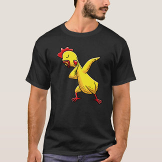 Dabende Rubberen Kip  Mannen Vrouwen Kinderen T-shirt
