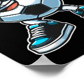 Dabende voetbal Ll jongens speler Poster (Hoek)