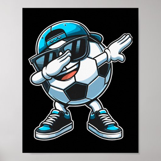 Dabende voetbal Ll jongens speler Poster (Voorkant)