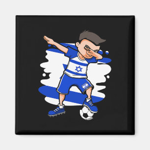Dabende Voetbaljongen - Israël Tenue Israëlische V Magneet