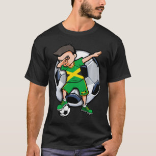 Dabende Voetbaljongen Jamaica Voetbal Fan Jersey J T-shirt
