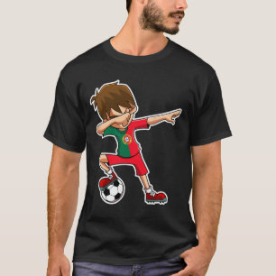 Dabende Voetbaljongen Portugal T-shirt Portugese K