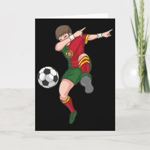 Dabende Voetbaljongen Portugal Voetbalshirt Portug Kaart