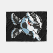 Dabende Voetbalspeler Ll Speler _2 Fleece Deken (Voorkant (Horizontaal))