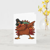 Dabing Turkey Thanksgiving Day Pilgrim Boys Girls Kaart (Gele Bloem)