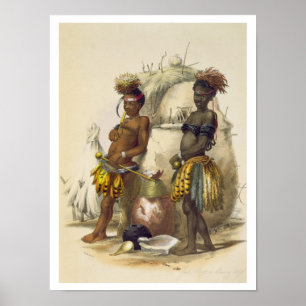 Dabiyaki en Upapazi, Zulu Boys in Dancing Dress, Poster