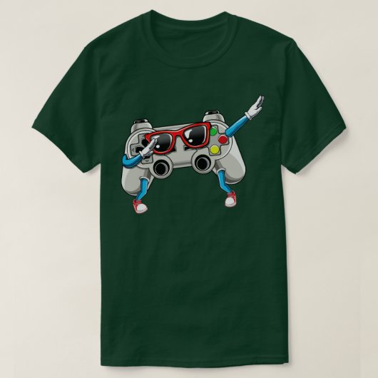 Dablde zonnebrillen videospelcontroller Gamer T-shirt (Design voorkant)