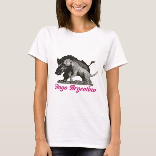 DACA Boar en Dogo in Roze T-shirt (Voorkant)