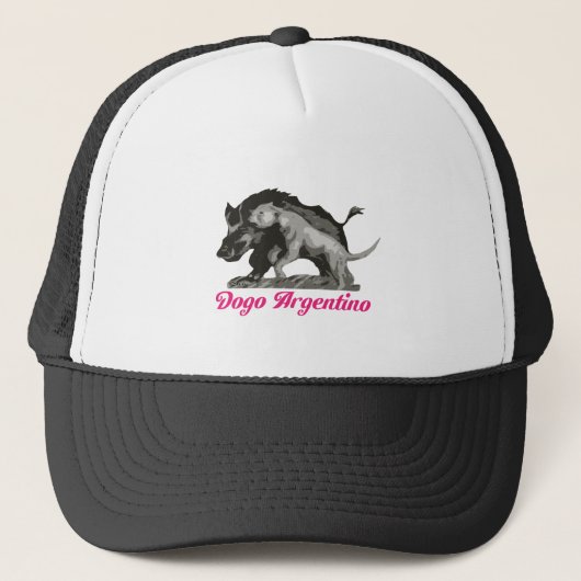 DACA Boar en Dogo in Roze Trucker Pet (Voorkant)
