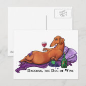 Dacchus Dog of Wine Briefkaart (Voorkant / Achterkant)