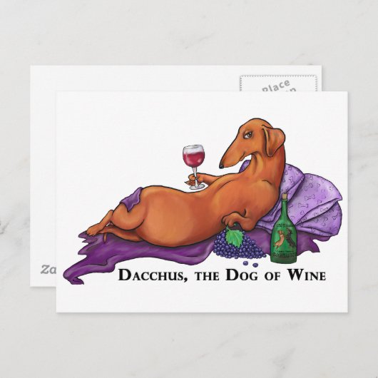 Dacchus Dog of Wine Briefkaart (Voorkant / Achterkant)
