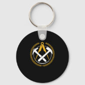 Dachdecker-Logo-dakpannen — Constructieherstelling Sleutelhanger (Voorkant)