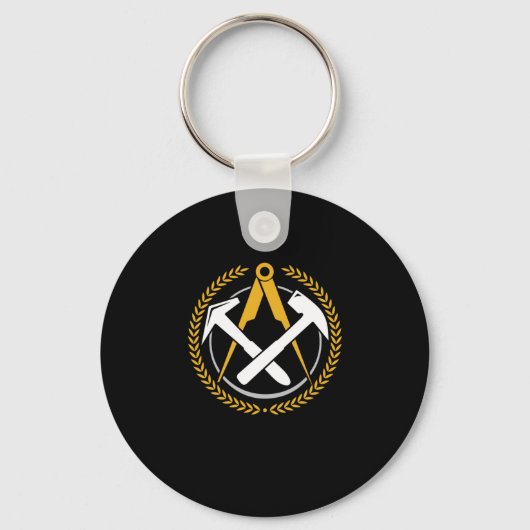 Dachdecker-Logo-dakpannen — Constructieherstelling Sleutelhanger (Voorkant)