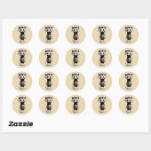 Dachs badger ronde sticker (Vel)