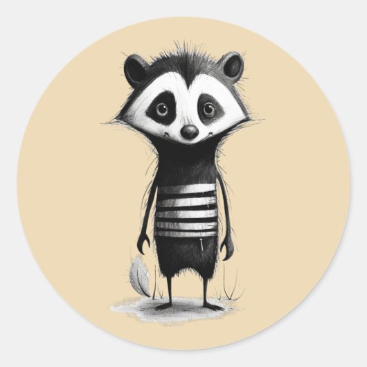 Dachs badger ronde sticker (Voorkant)