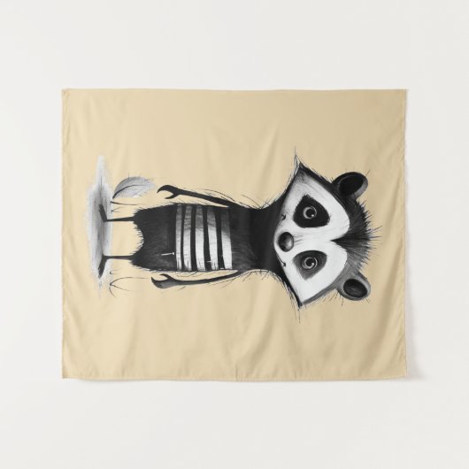 Dachs badger wandkleed (Voorkant (horizontaal))