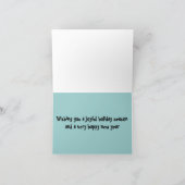 Dachshing al manier feestdagen kaart (Binnen)