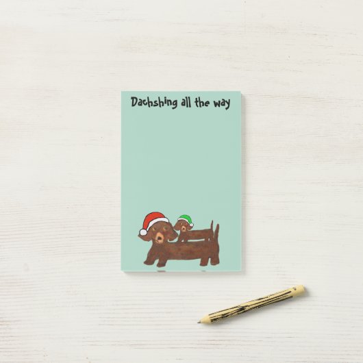 Dachshing helemaal Post-it® notes (Op bureau)