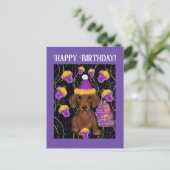 Dachshond          briefkaart (Staand voorkant)