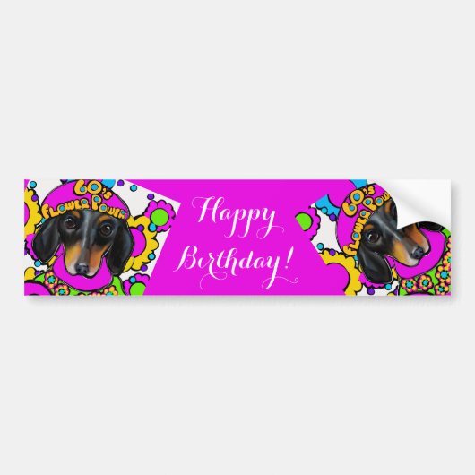 DACHSHOND BUMPERSTICKER (Voorkant)