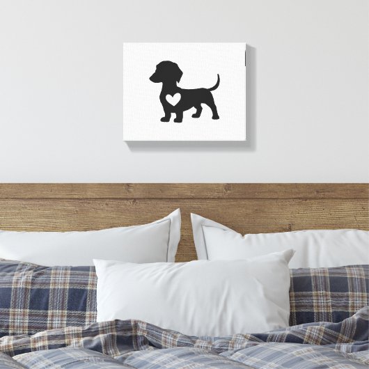 Dachshond Canvas Afdruk (Insitu (Slaapkamer))