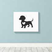 Dachshond Canvas Afdruk (Insitu (Houten vloer))