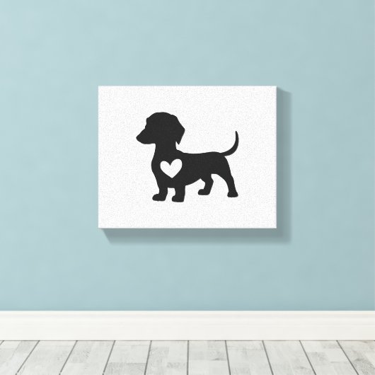 Dachshond Canvas Afdruk (Insitu (Houten vloer))