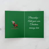 Dachshond door de Sneeuw Dachshond Sausage Hond Feestdagen Kaart (Binnen)