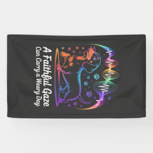 Dachshond Een Trouw Blik Kan Een Vermoeiende Dag D Spandoek