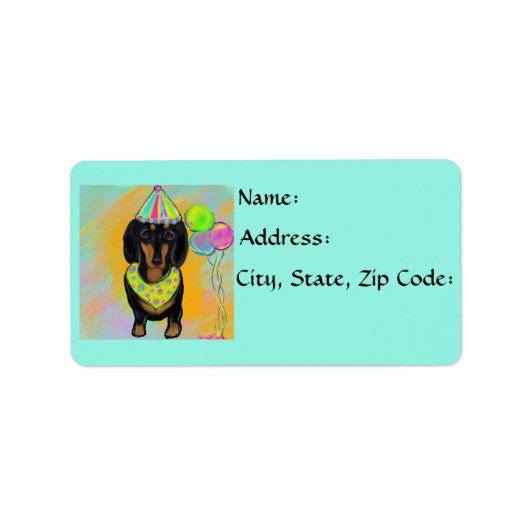Dachshond Etiket (Voorkant)