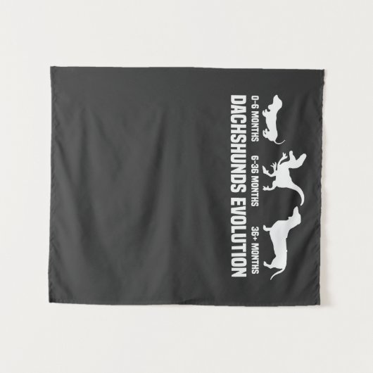 Dachshond Evoluties Wandkleed (Voorkant (horizontaal))