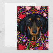 DACHSHOND FEESTDAGENKAART (Voorkant / Achterkant)